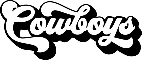 Cowboyslettering for t-shirt personalization © Riccardo Livorni/Wirestock Creators