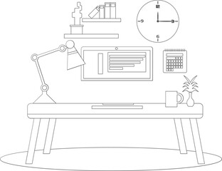 Managers are being chased by work deadlines. Out of time. Business metaphor. One line drawing design vector illustration
