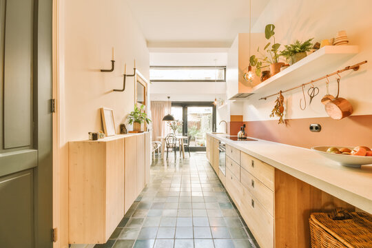 Modern Kitchen With Wood Cabinets