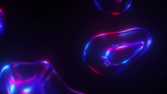 Neon Glowing Abstract Shapes Background