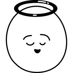 angel smiling face emoji smileys emotion