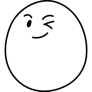 recommend clip art: winking face emoji outline vector smiley
