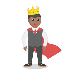 The King african pose design character on white background