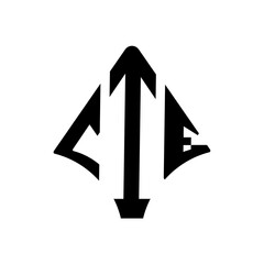 Fototapeta CIE letter logo design. CIE modern letter logo with black and white background. CIE creative  letter logo. simple and modern letter CIE logo template.
 obraz