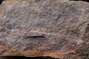 Inner layer texture of sedimentary rock. Stone background.
