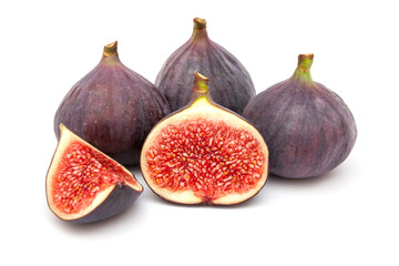 Purple fig isolated on white