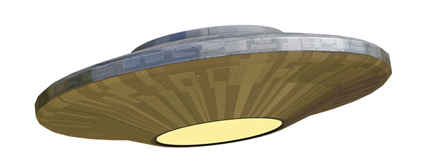 UFO, extraterrestrial spaceship, isolated  © dottedyeti