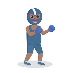 lucha libre African design character on white background