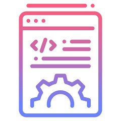 Web line gradient icon