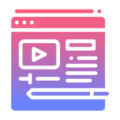 video Solid gradient icon