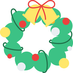 Fototapeta premium christmas wreath holiday winter vector illustration