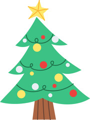 christmas tree holiday winter vector illustration