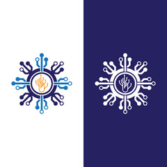 Technology logo images illustration design