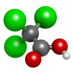 Trichloroacetic acid (TCA) molecule. Used in dermatological treatment of warts and related skin conditions.