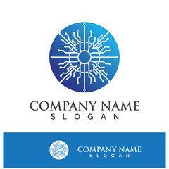 Technology logo images illustration design
