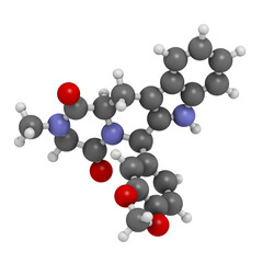 Tadalafil erectile dysfunction drug, chemical structure.