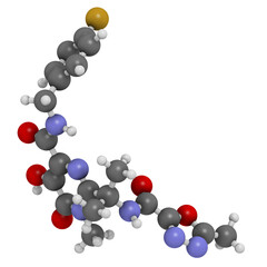 Raltegravir HIV drug (integrase inhibitor class), chemical structure.