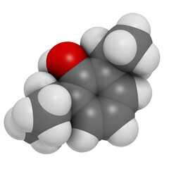 Propofol anesthetic drug, chemical structure.