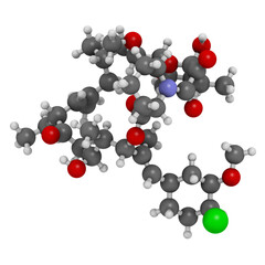 pimecrolimus eczema (atopic dermatitis) drug, chemical structure.