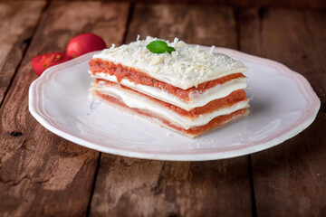 Lasagne with tomato sauce