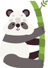 panda cute animal zoo isolated clipart