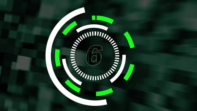 NEWS BOARDCASTING graphic abstract modern bright color circle roation and countdown timer 4K video for trailer