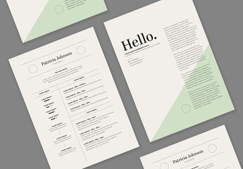 White And Green Resume