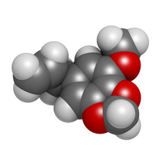 myristicin nutmeg psychoactive component, molecular model
