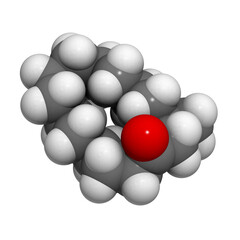 Muscone (musk odor) molecule, chemical structure