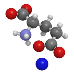 Sodium glutamate (umami flavor), molecular model
