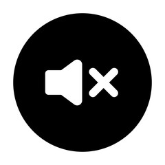 volume mute audio music circle icon