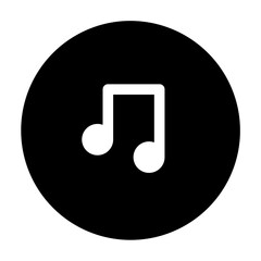 music note audio circle icon