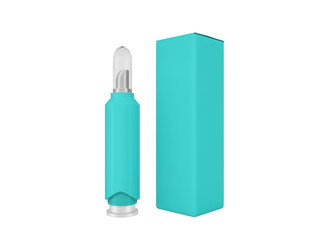 Transparent Cosmetic beauty serum glass ampoule bottle Image