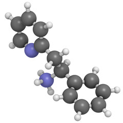 Lanicemine experimental antidepressant, molecular model