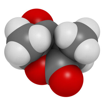 L-lactide PLA precursor molecule. Used in synthesis of polymeric polylactic acid (polylactide, polylactate) plastic.