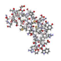 Human epidermal growth factor (hEGF), chemical structure.