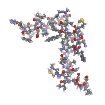 Human parathyroid hormone (PTH, parathormone, parathyrin), chemical structure
