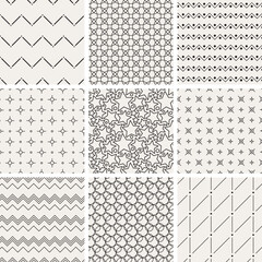 set of black and white geometric backgrounds