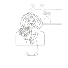 funny profession coloring page for kids 