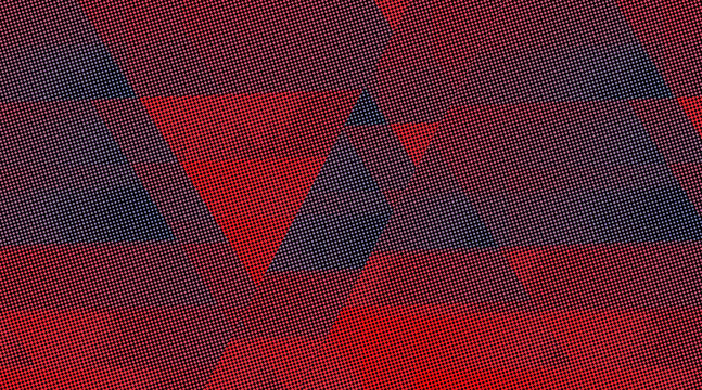 red background with dynamic shapes 