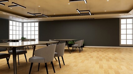 a blank wall in cafe for logo mockup