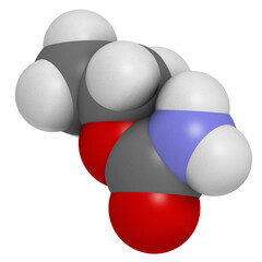 Ethyl carbamate carcinogenic molecule. Present in fermented food and beverages and especially in distilled beverages.