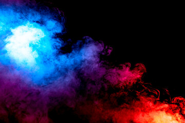 Colorful Clouds of Smoke and Fog