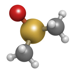 dimethylsulfoxide (DMSO) solvent molecule, chemical structure.