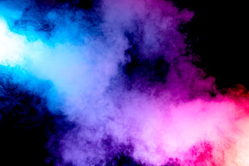 Colorful Clouds of Smoke and Fog