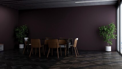 modern office meeting room for company wall logo mockup	
