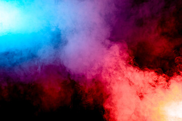 Obraz na płótnie Canvas Colorful Clouds of Smoke and Fog