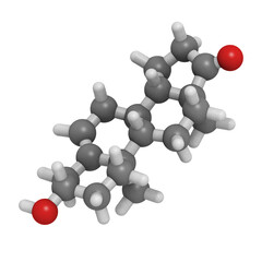 Prasterone (dehydroepiandrosterone, DHEA) drug molecule.