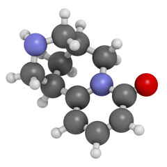 Cytisine (baptitoxine, sophorine) smoking cessation drug, chemical structure. - obrazy, fototapety, plakaty