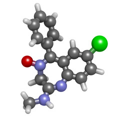 Chlordiazepoxide sedative and hypnotic drug, chemical structure